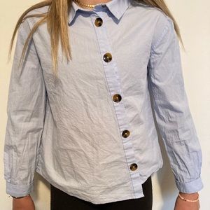 button down long sleeve zara top